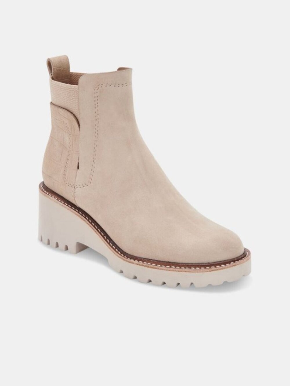 Dolce Vita Huey H20 Suede Booties in Dune